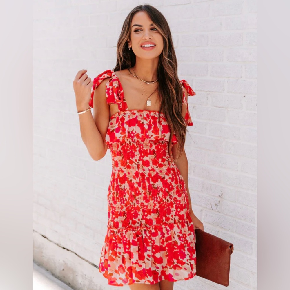 Vici Dress brand: TCEC Red Floral Dress